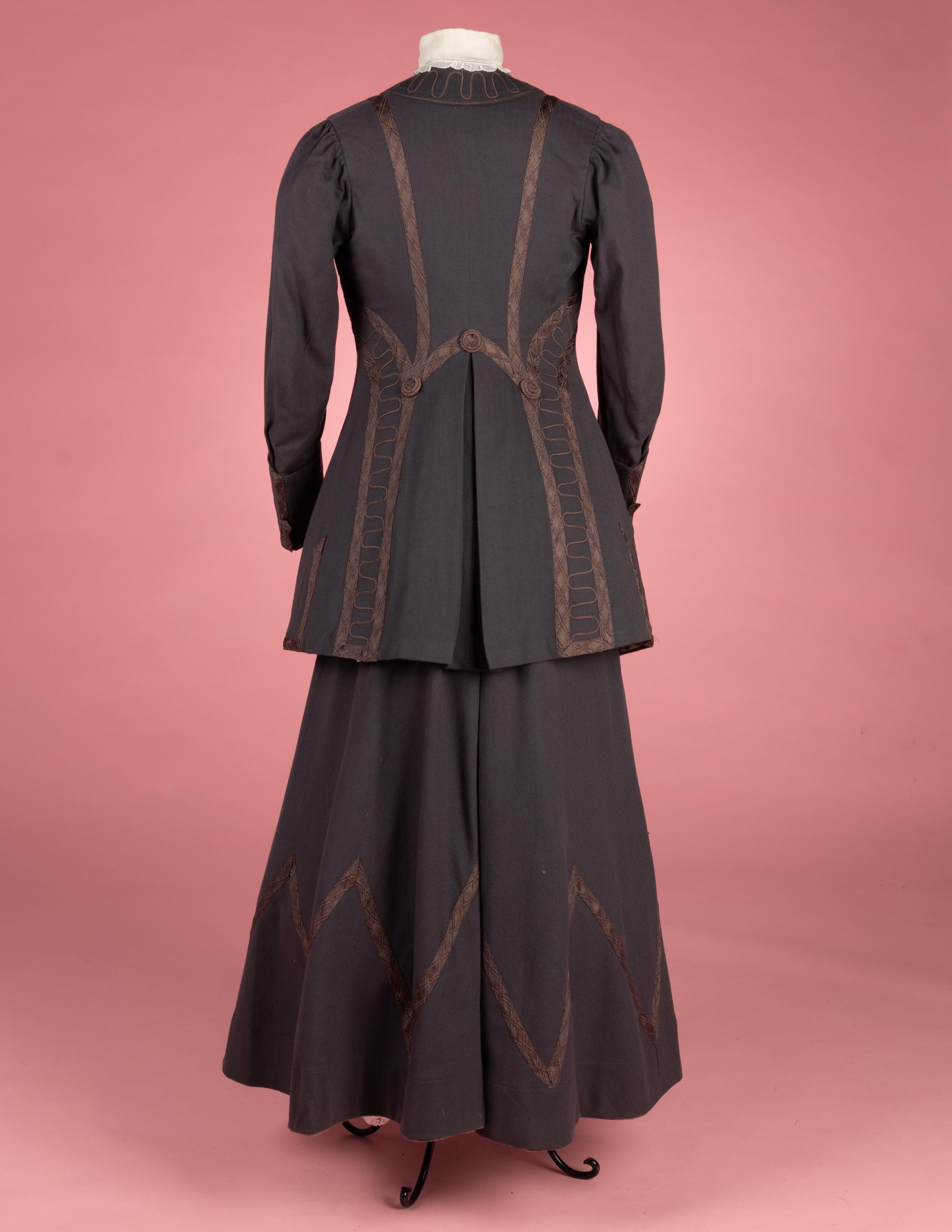 Three-Piece Wool Walking Suit, 1900-10s