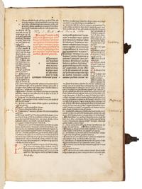 JUSTINIANUS I, Emperor (483-565). Institutiones. [Basel: Nicolaus Kesler, ca 1487-1488].