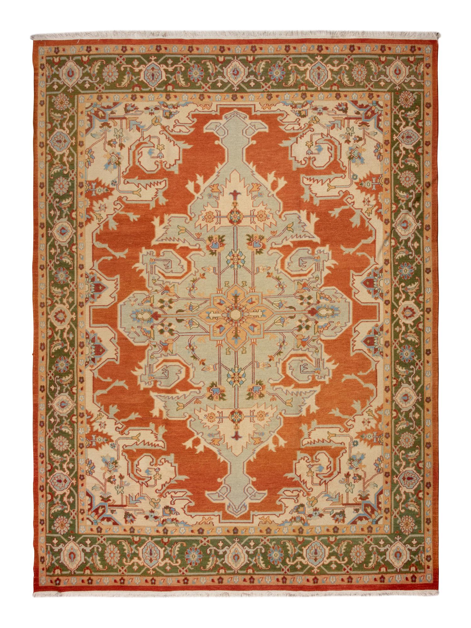 A Serapi Design Flatweave Rug
