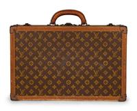 Louis Vuitton Stamped Hardside Suitcase, 1920s