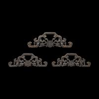 Three Chinese Bronze Handles, Qing Dynasty (1644-1911)