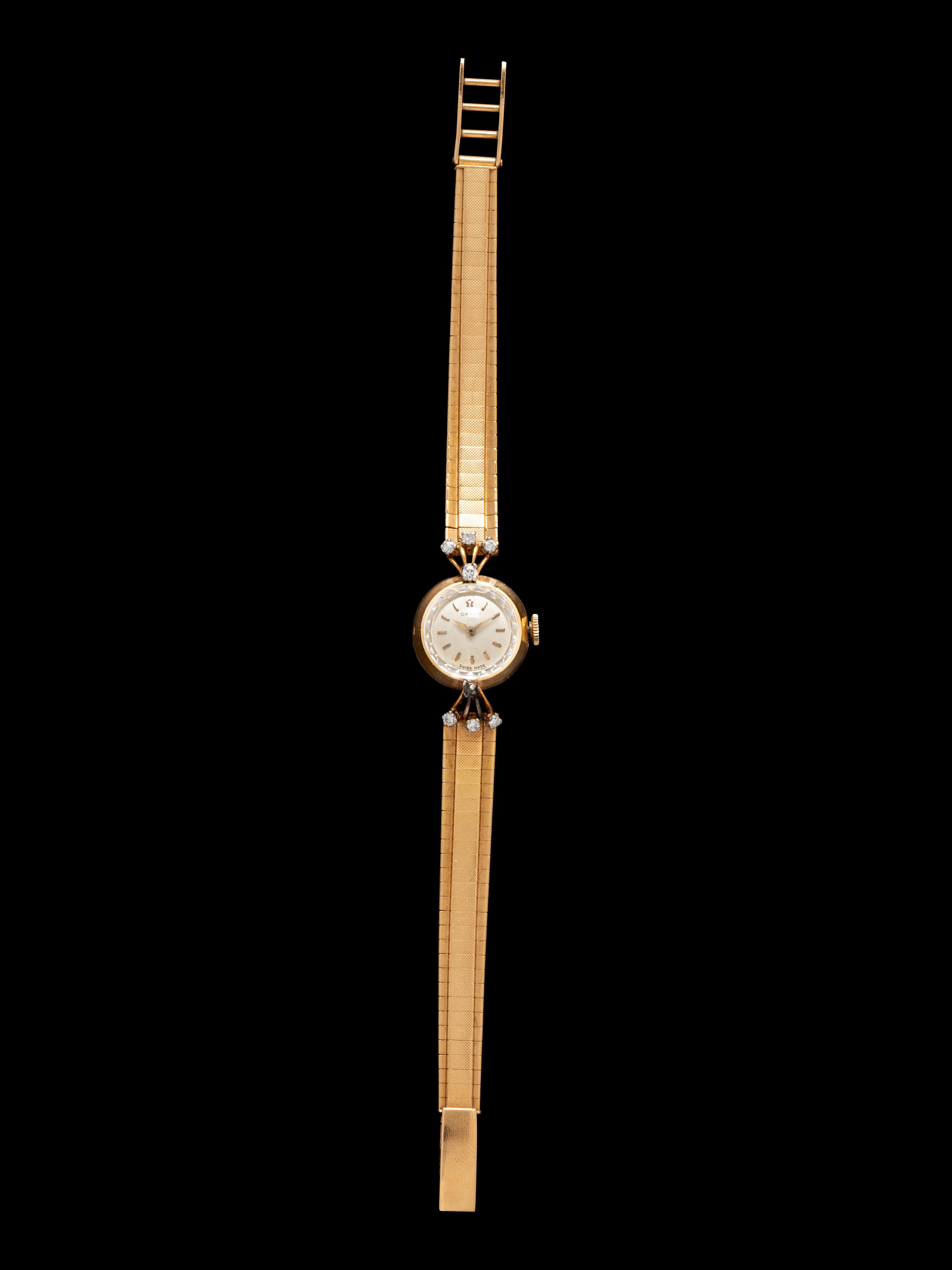OMEGA, 18K YELLOW GOLD AND DIAMOND WATCH