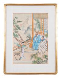 Two Chinese Paintings Depicting Ladies