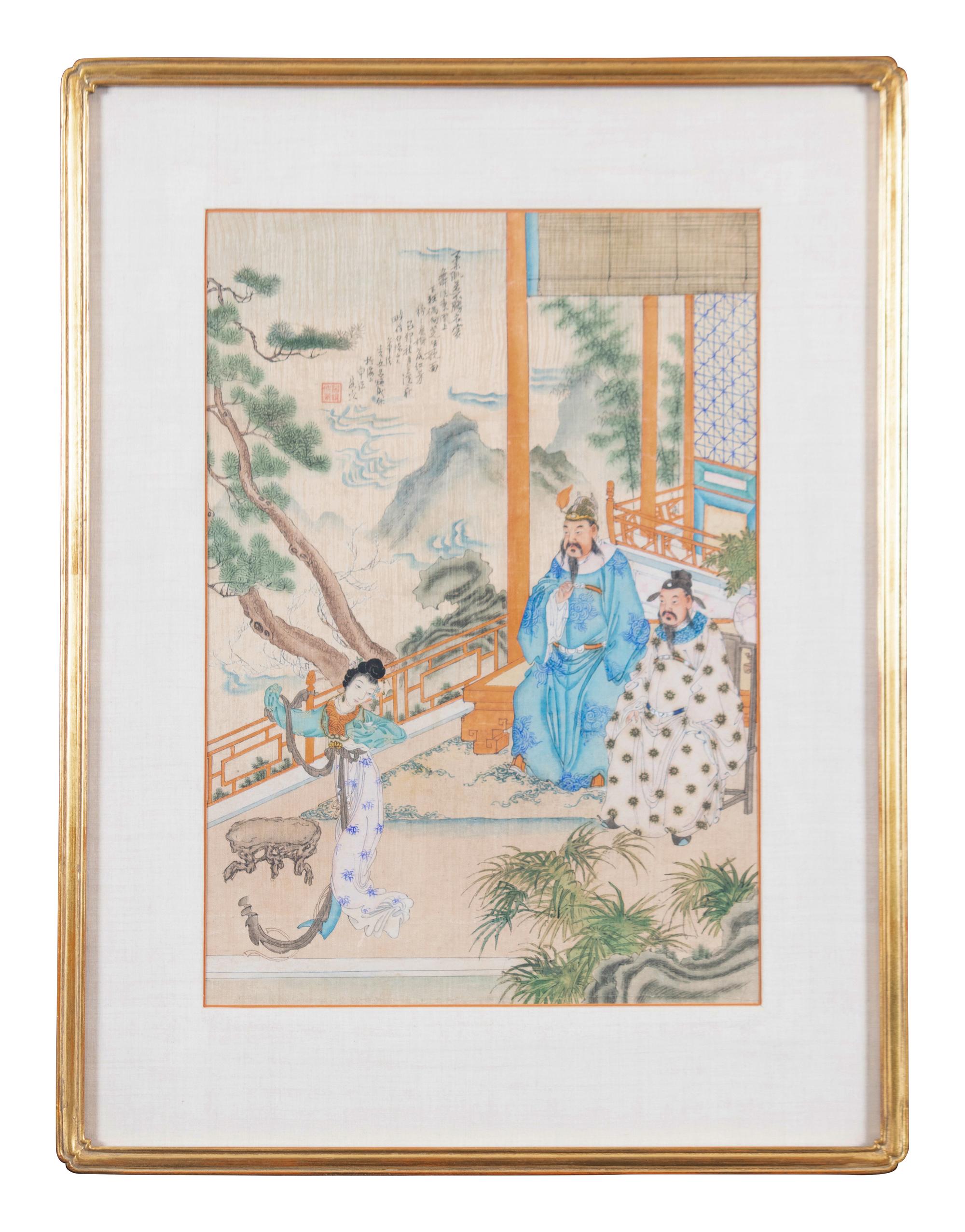 Two Chinese Paintings Depicting Ladies