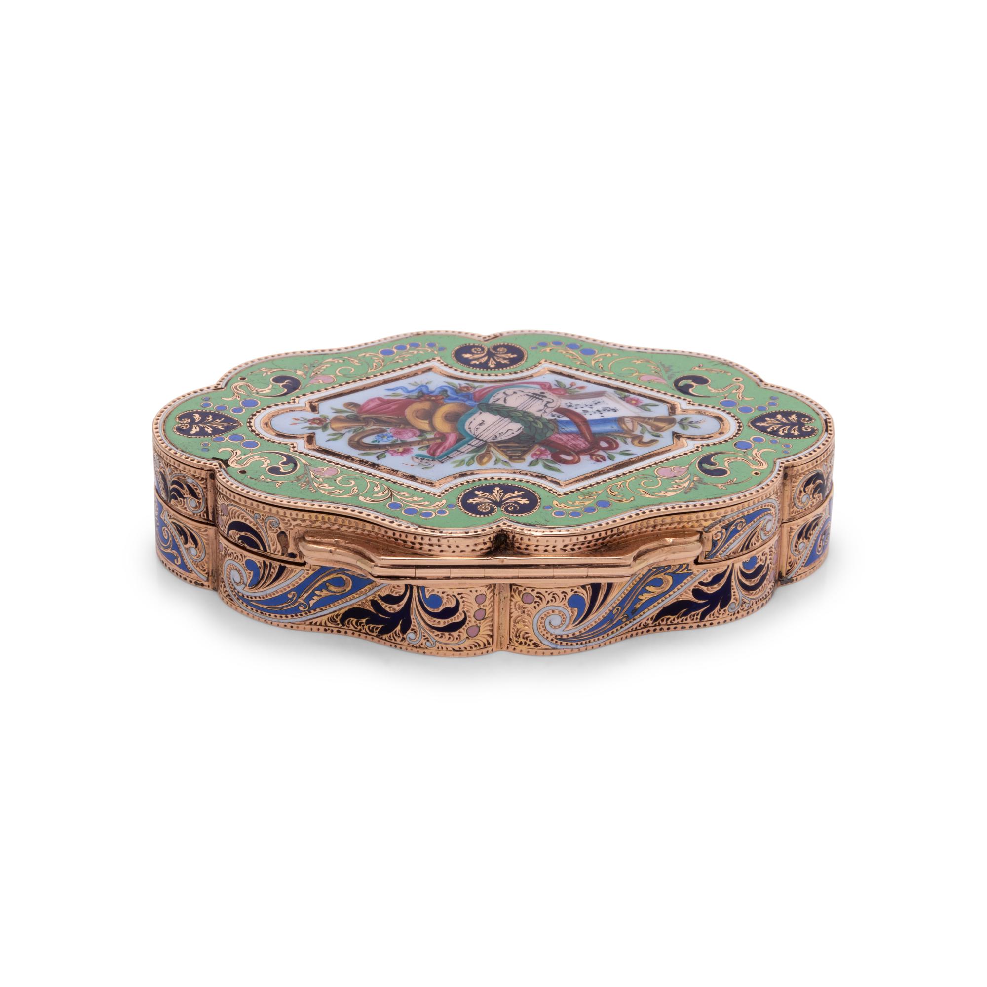 A Gold and Enamel Snuff Box Made for the Turkish Market