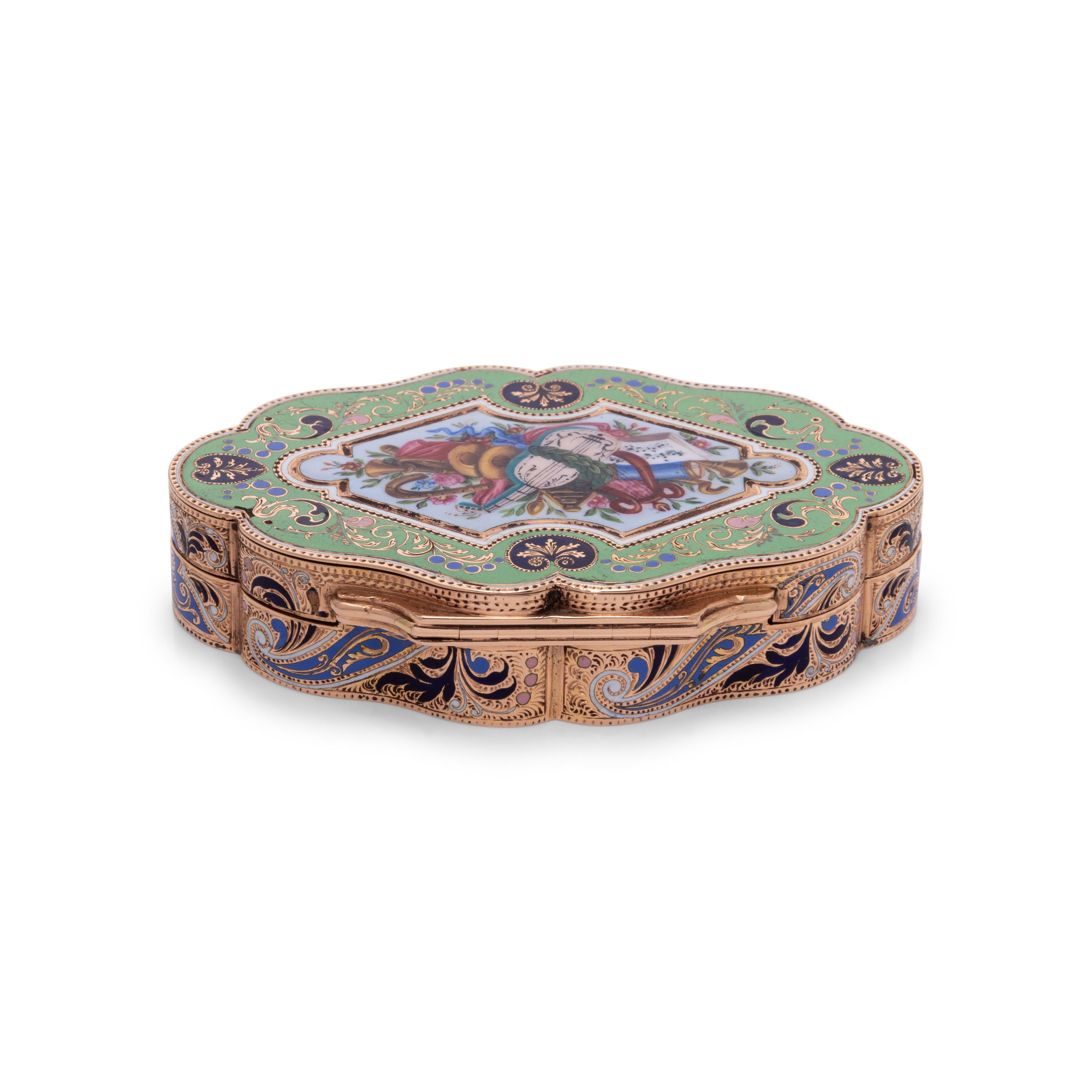 A Gold and Enamel Snuff Box Made for the Turkish Market