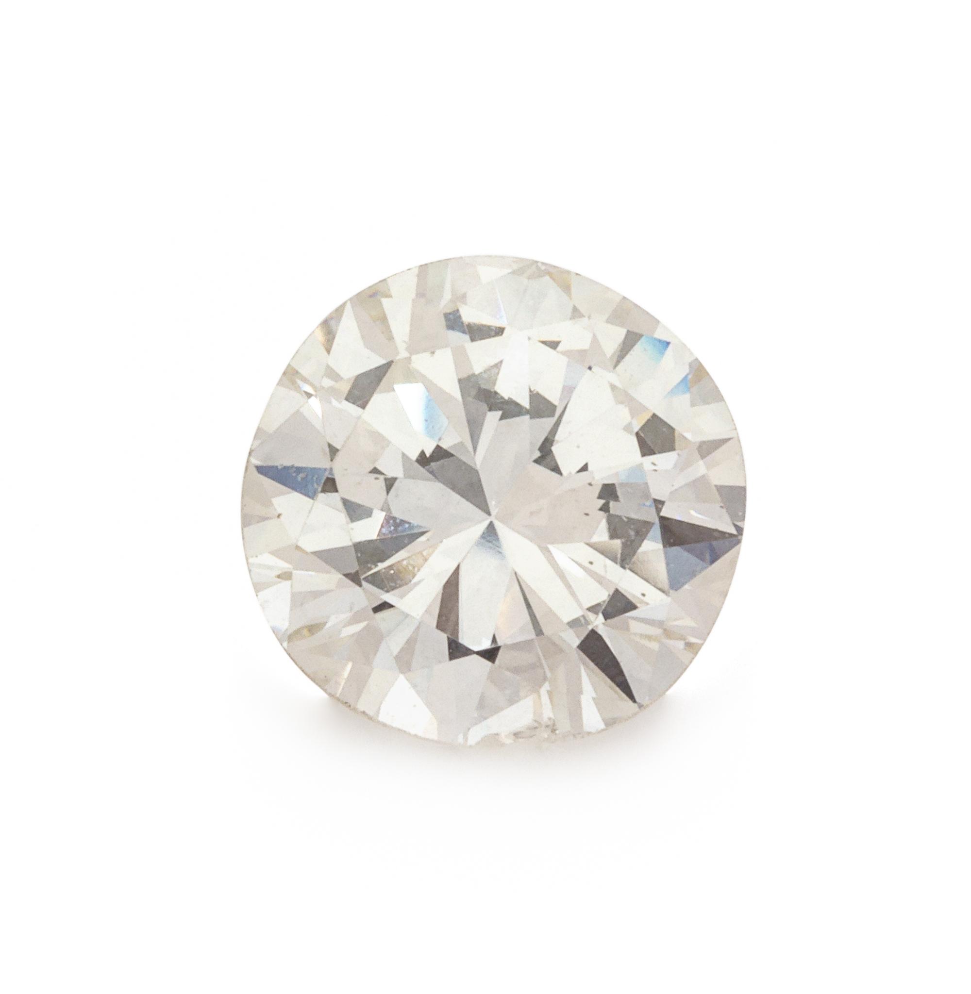A Yellow Gold, Platinum and Diamond Solitaire Ring, 3.90 dwts.