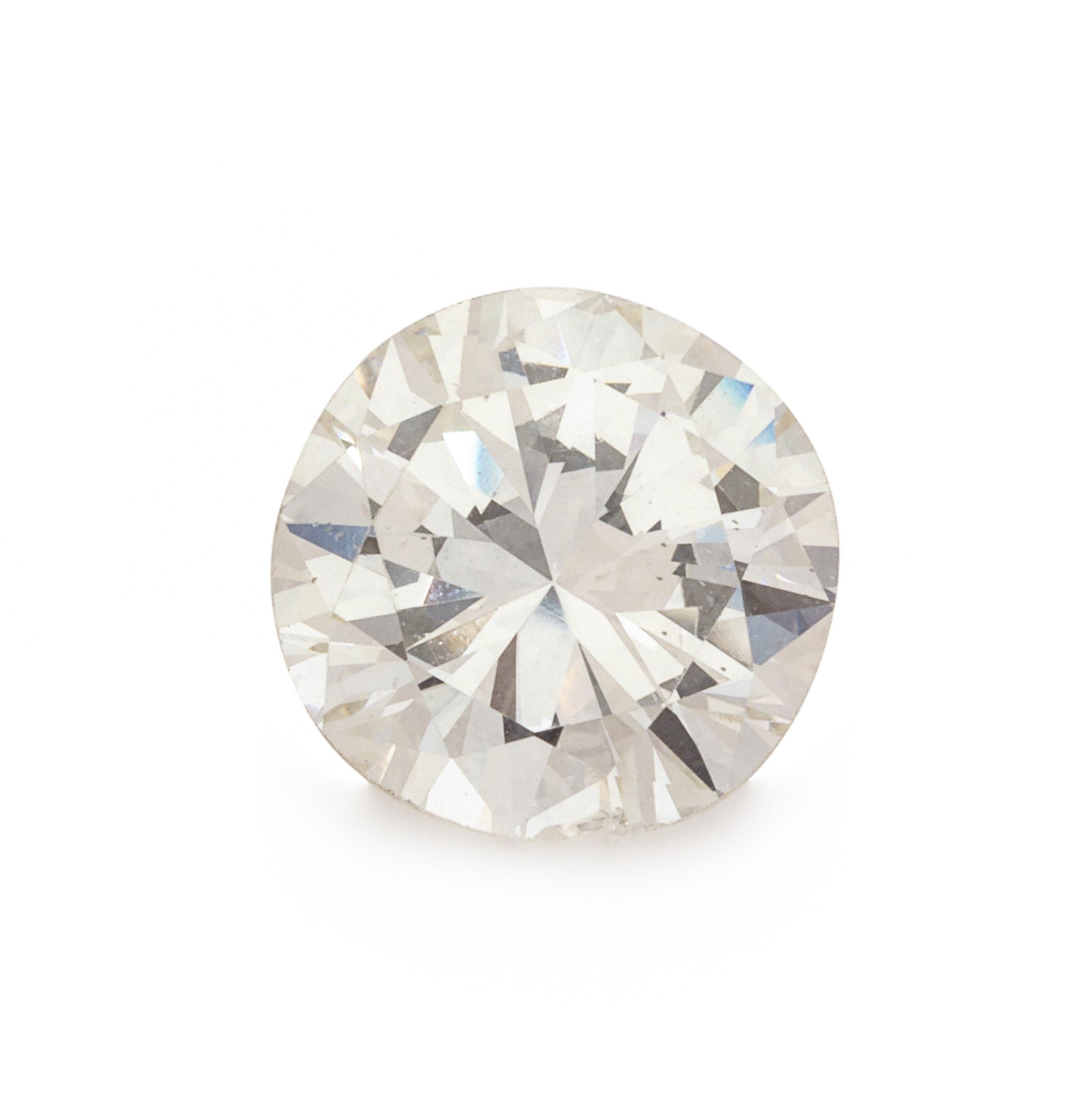 A Yellow Gold, Platinum and Diamond Solitaire Ring, 3.90 dwts.