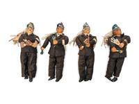 Four Dancer Dolls from San Idefonso Pueblo, New Mexico