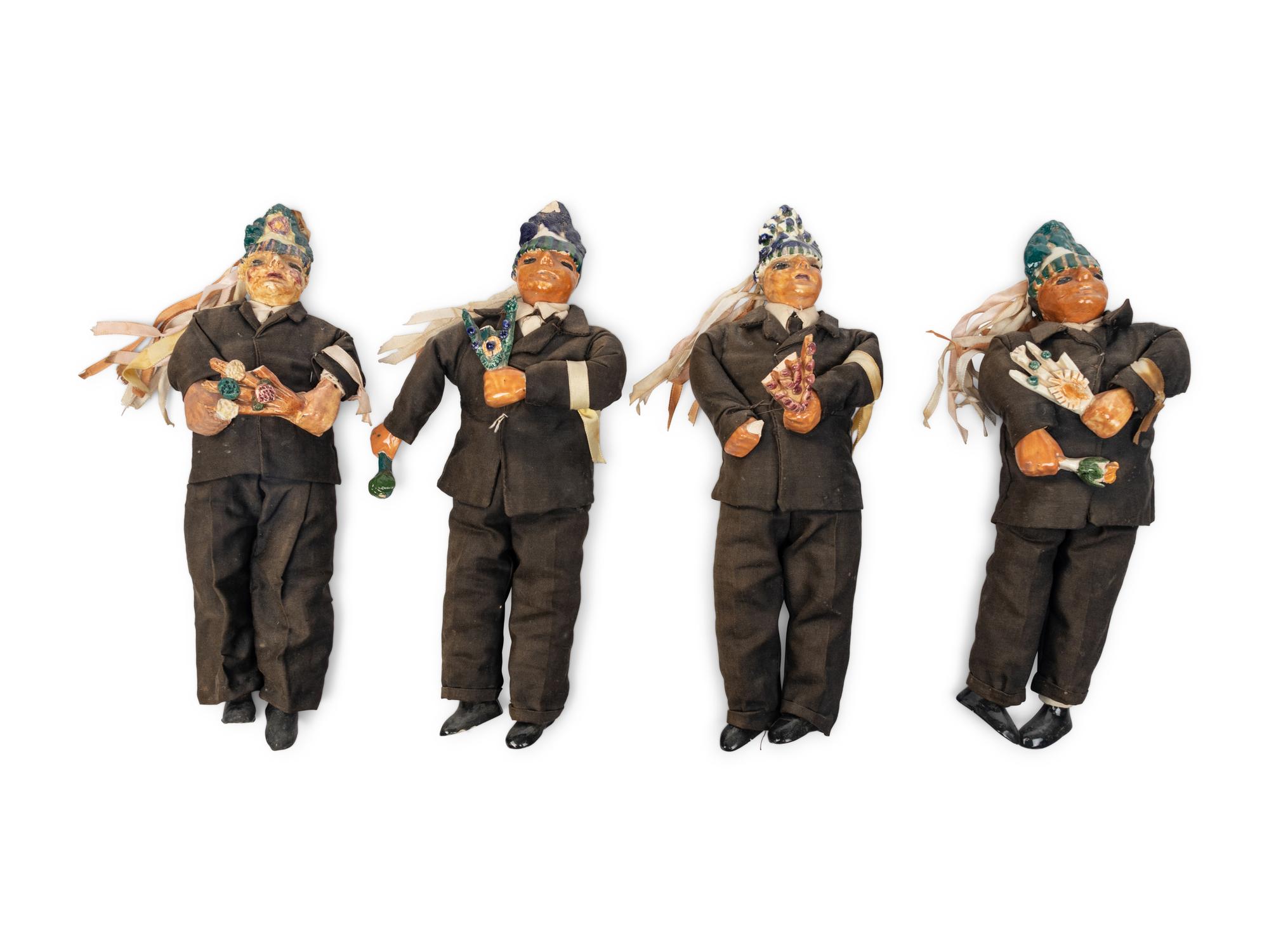 Four Dancer Dolls from San Idefonso Pueblo, New Mexico