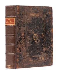 [BIBLE, in English]. The New Testament of Jesus Christ Faithfully Translated into English . Antwerp: Daniel Vervliet, 1600.