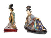 Two Cloisonné Figures