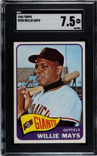 A 1965 Topps Willie Mays Baseball Card No. 250 (SGC 7.5 NM+)
