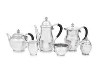 A Georg Jensen Silver Six-Piece Tea and Coffee Service
