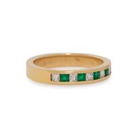 DIAMOND AND EMERALD BAND