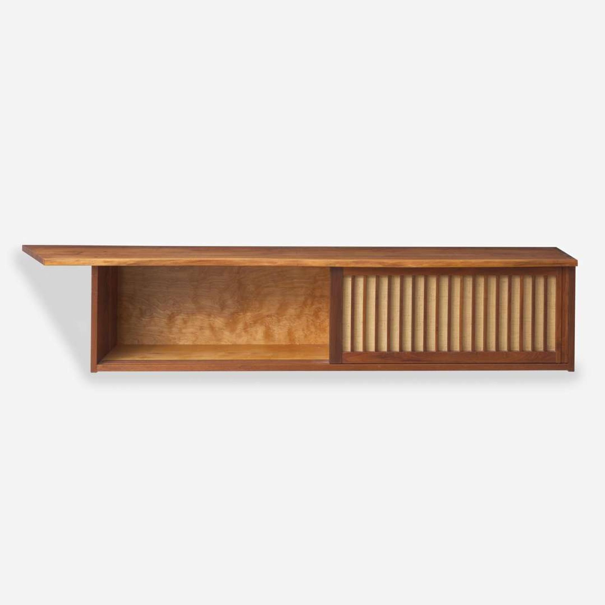 George Nakashima (American, 1905-1990) Double Hanging Wall Cabinet, New Hope, Pennsylvania, 1971