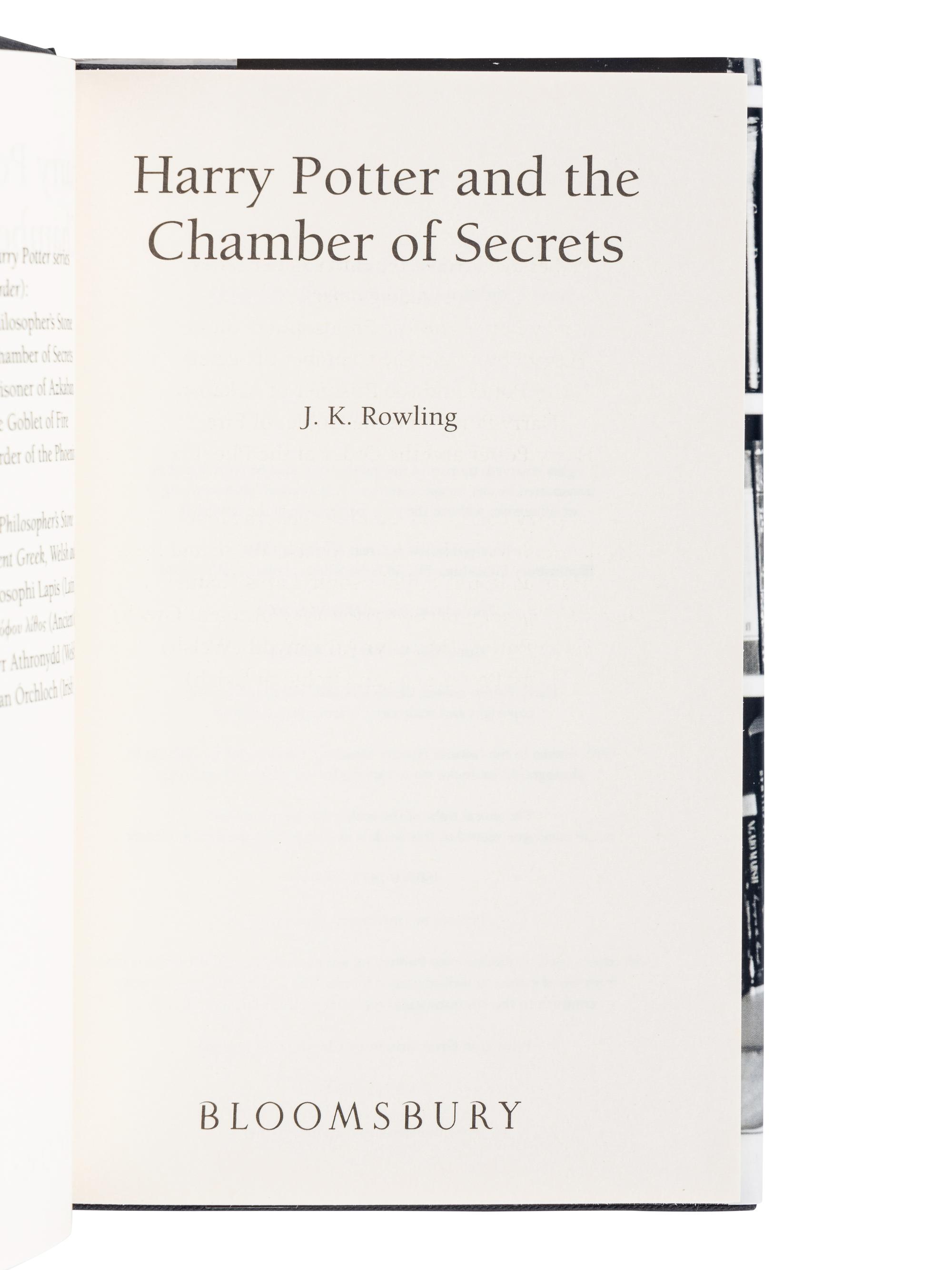 ROWLING, J.K. (b. 1965). [The Harry Potter Boxed Set] . London: Bloomsbury, 2005.