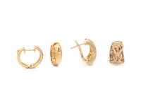 COLLECTION OF YELLOW GOLD AND DIAMOND EARRINGS