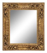 A Continental Carved Giltwood Mirror