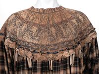 Zandra Rhodes Wool and Suede Dress, 1980s