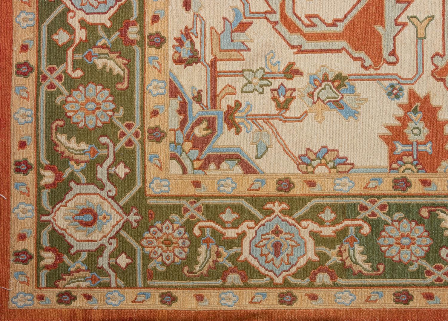 A Serapi Design Flatweave Rug