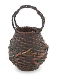 Three Japanese Bamboo Ikebana Baskets [Basket pictured far right to be returned to client; not included in donation group]