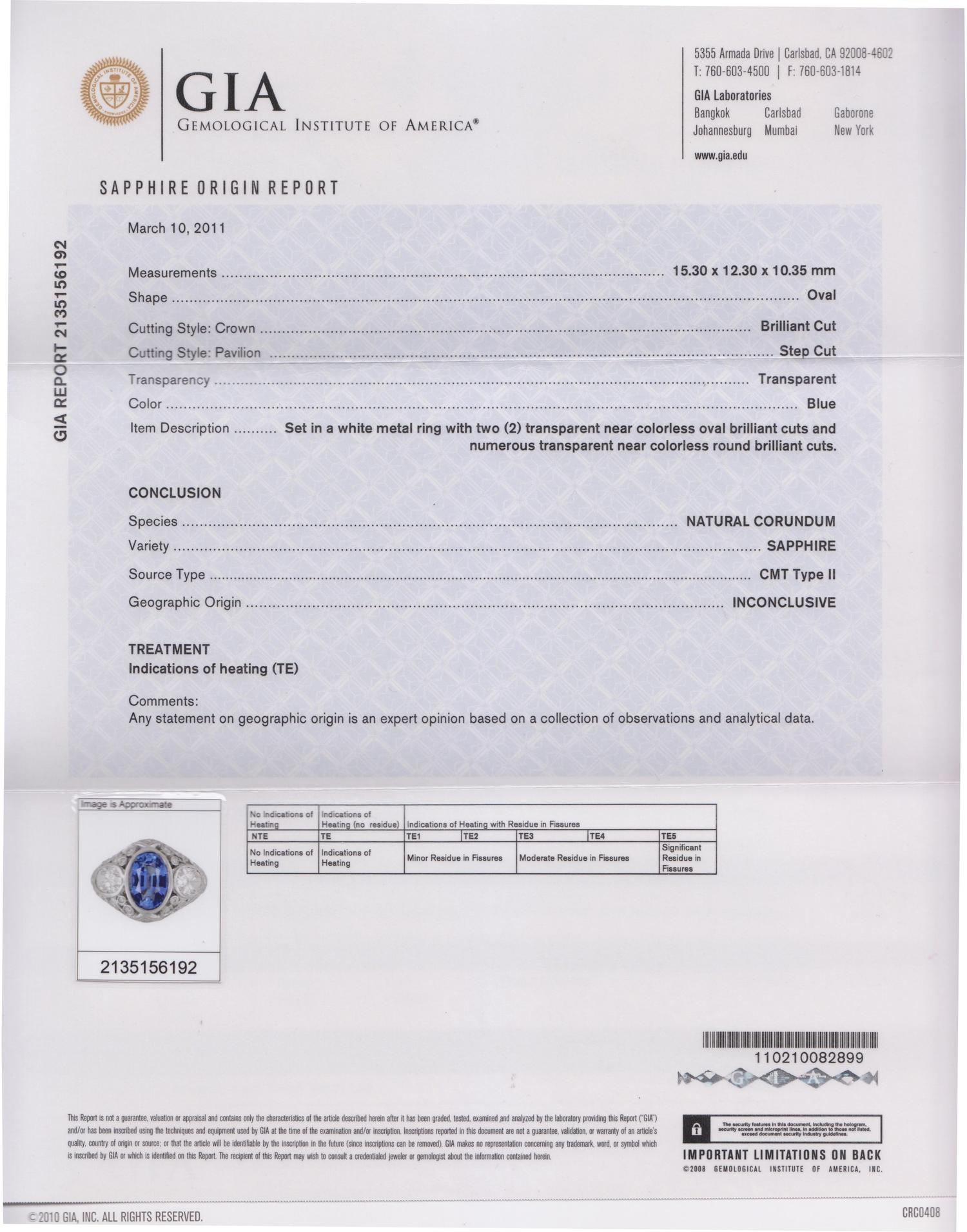 A Platinum, Sapphire and Diamond Ring, 7.80 dwts.