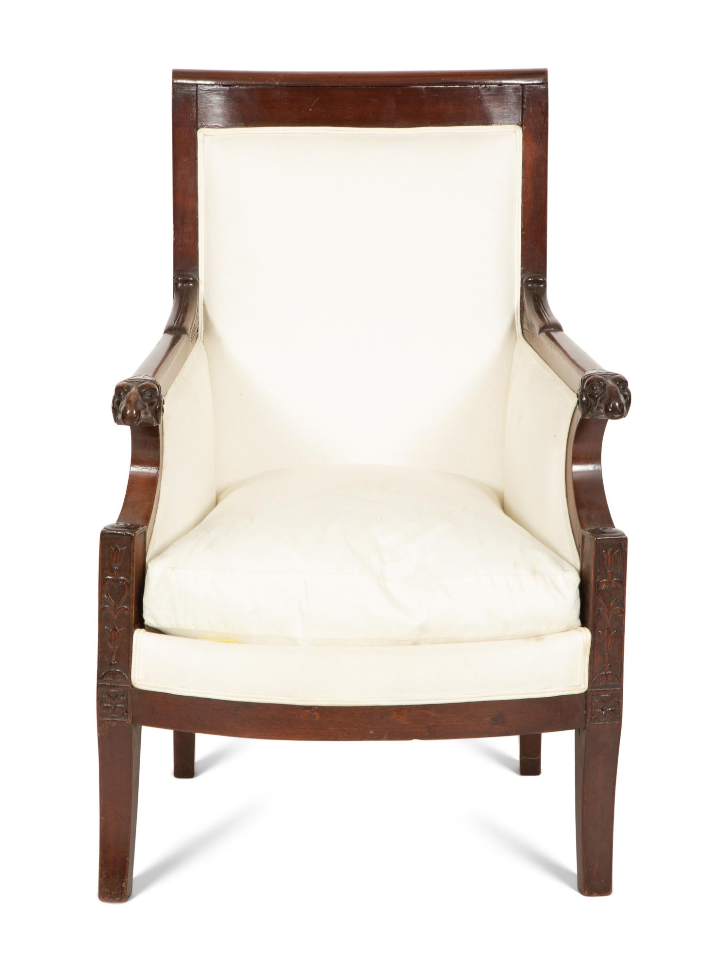 A French Empire Style Mahogany Berg è re