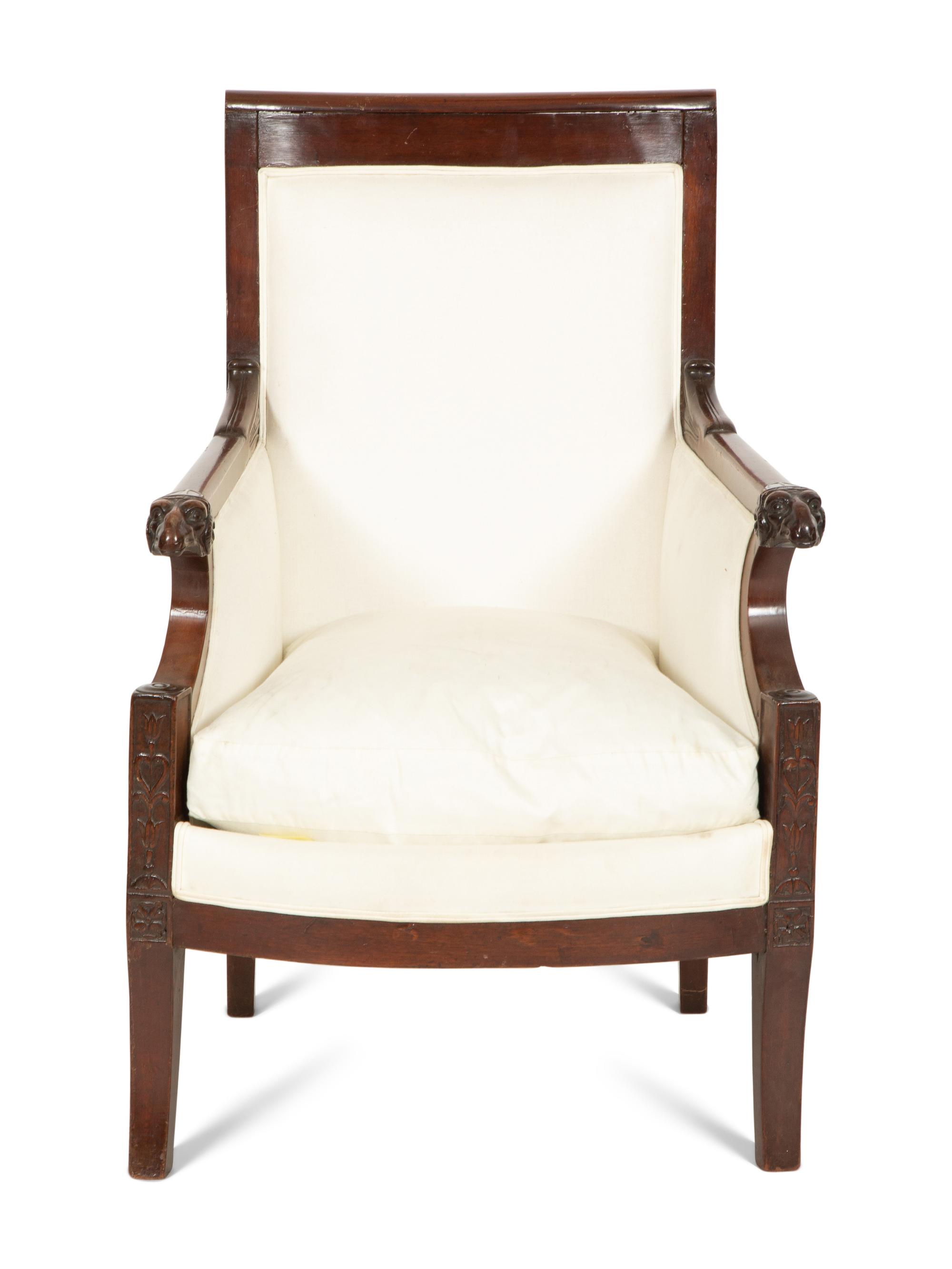 A French Empire Style Mahogany Berg è re