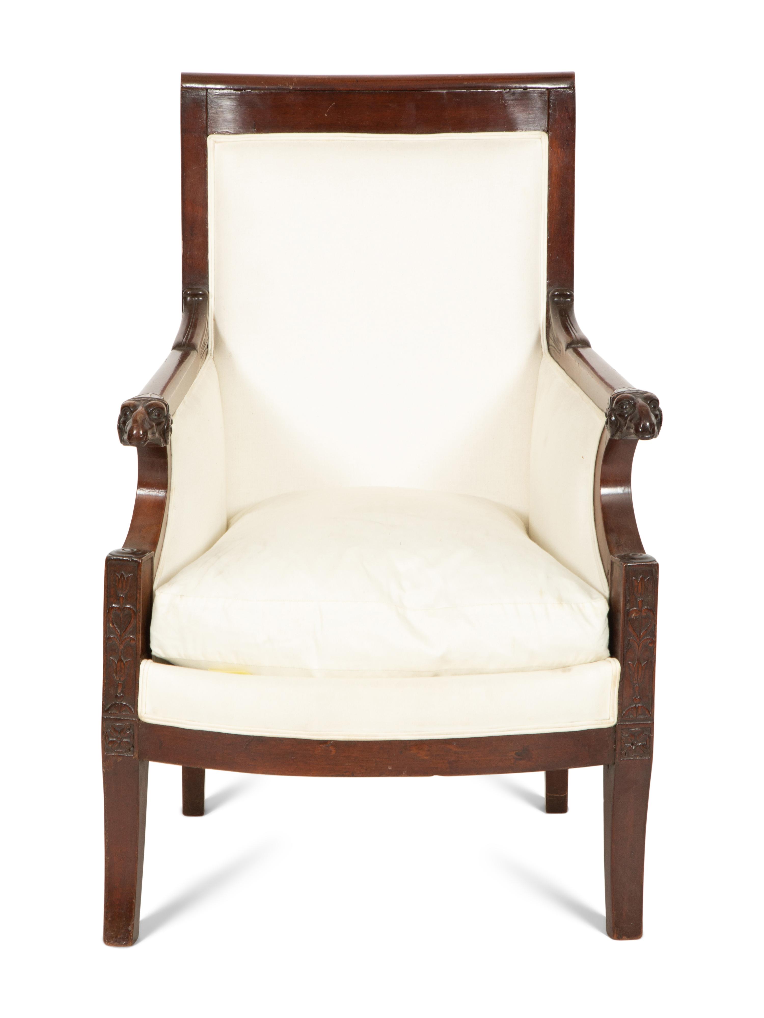 A French Empire Style Mahogany Berg è re