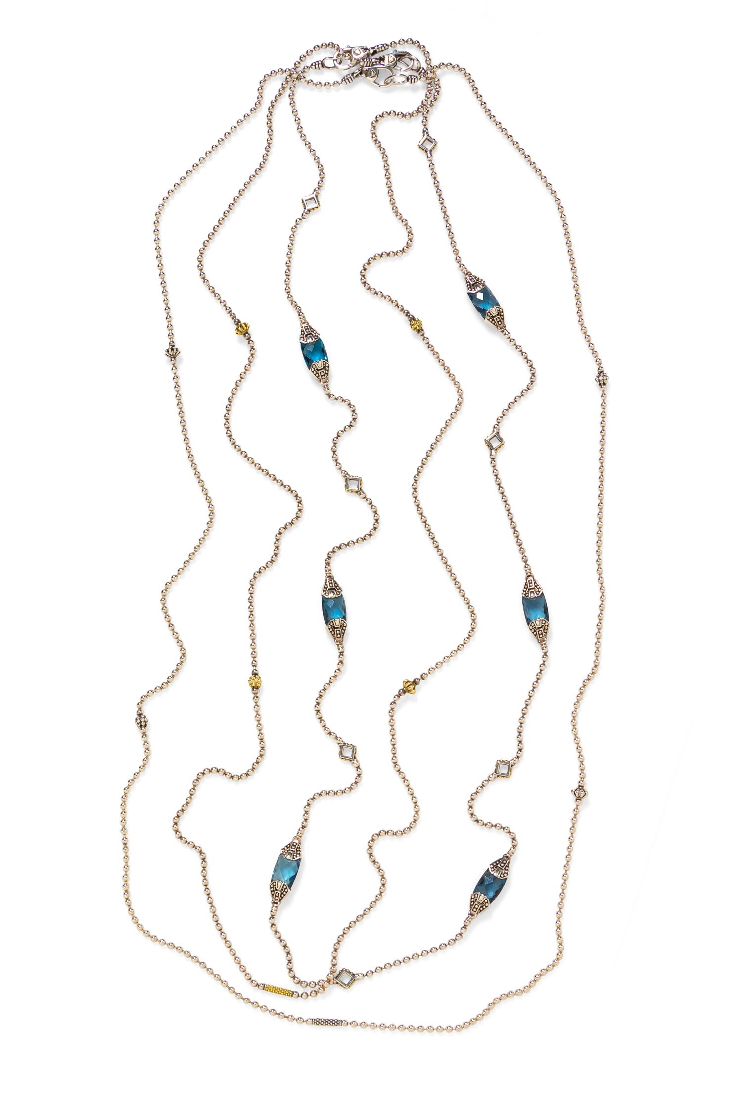 A Collection of Sterling Silver Longchain Necklaces, Lagos,