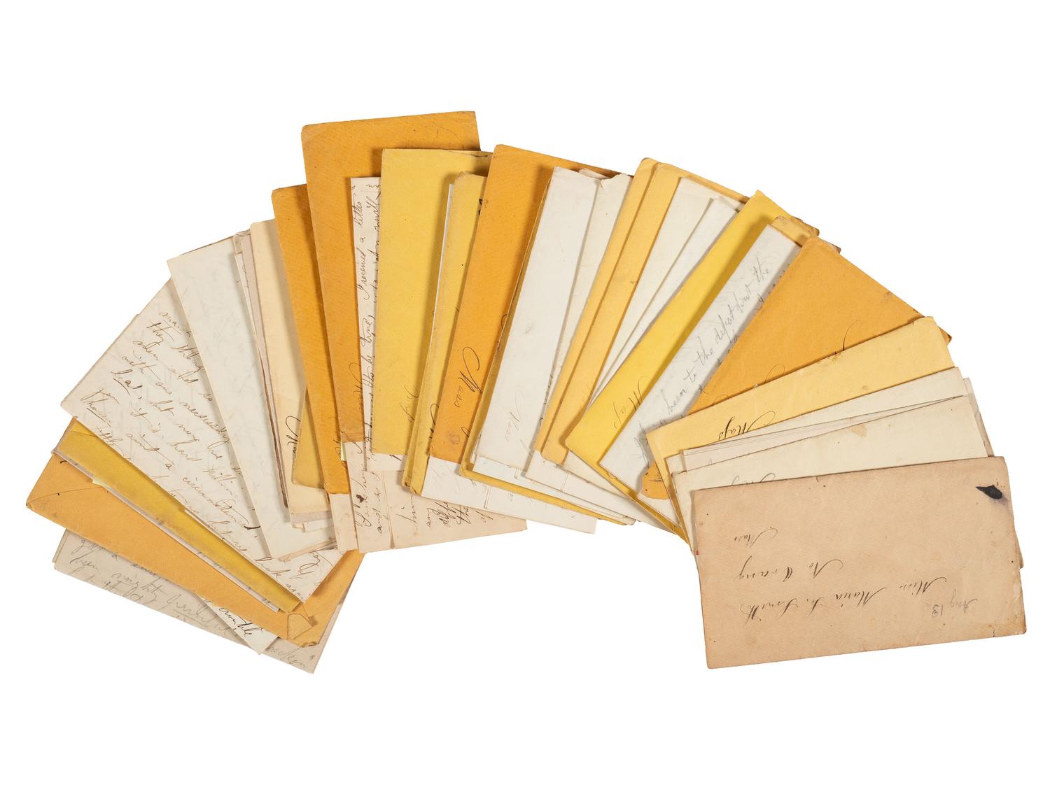 [CIVIL WAR]. Smith family archive, incl. war-date letters of William N. Smith (1842-1867), Co. H, 36th Massachusetts Infantry and cased image of Smith in Civil War uniform.
