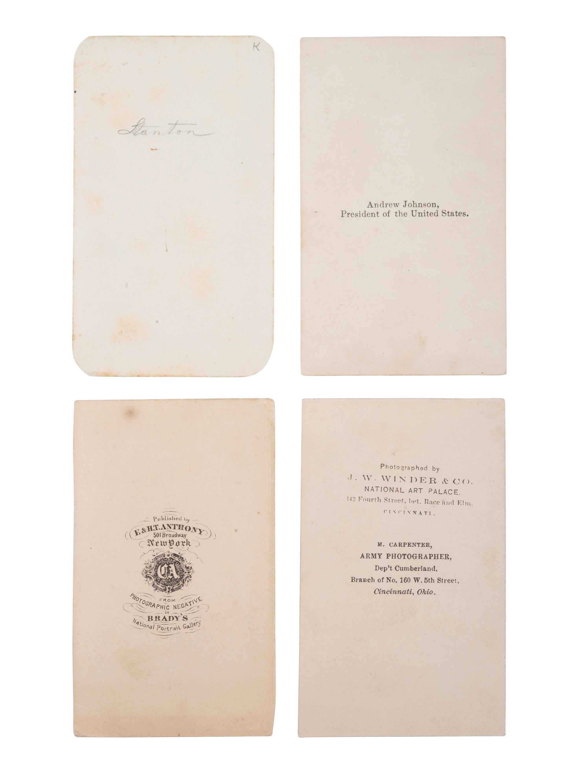 [POLITICS - CIVIL WAR]. 6 images, incl. Lincoln and views of Washington, DC, landmarks.