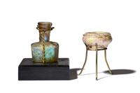 Two Islamic Glass Miniature Vessels