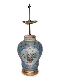 A Chinese Export Porcelain Vase Mounted as a Lamp