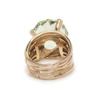 ANGELA PINTALDI, YELLOW GOLD AND GREEN BERYL RING