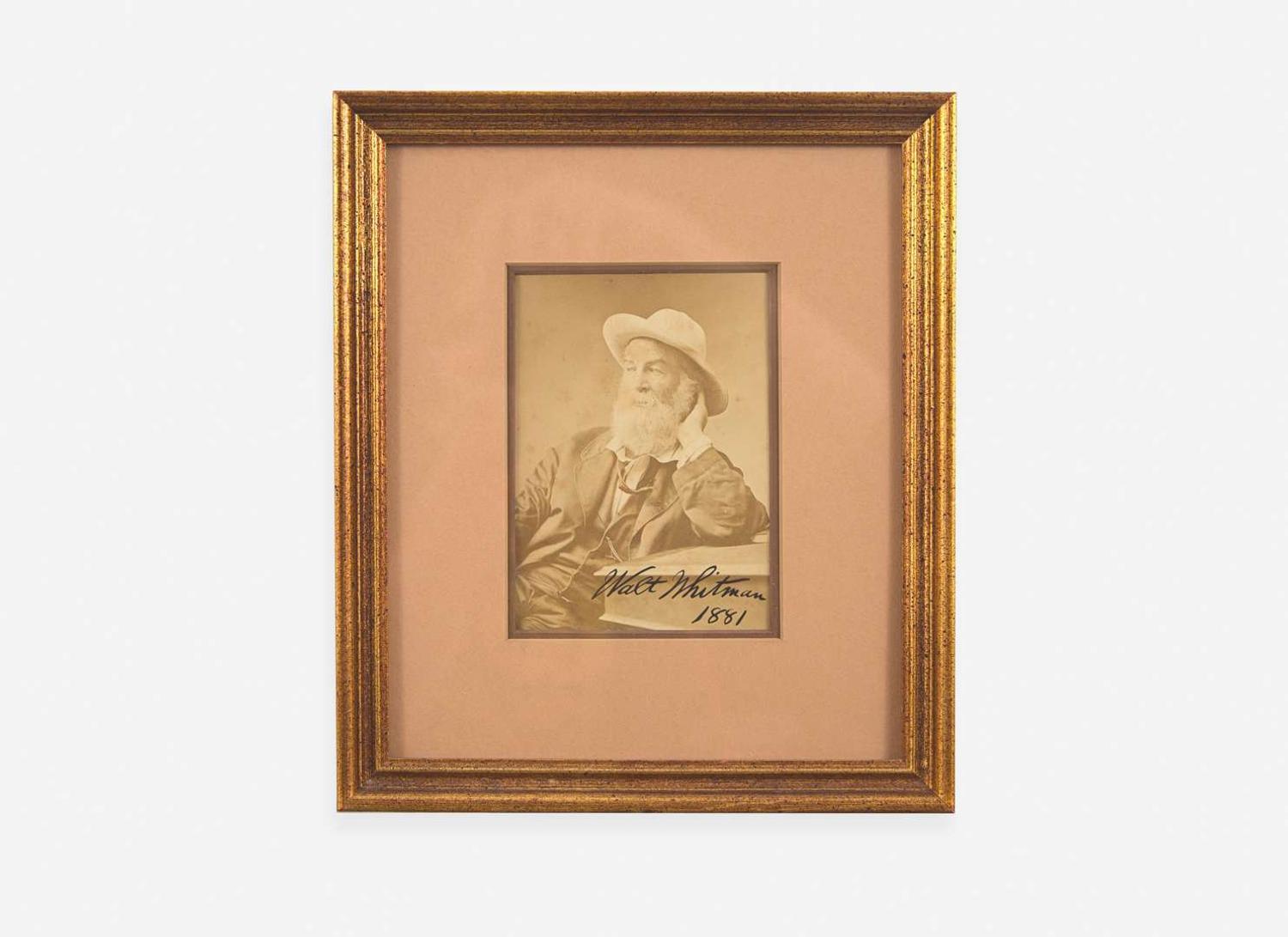 [Literature] Whitman, Walt: Signed Photograph