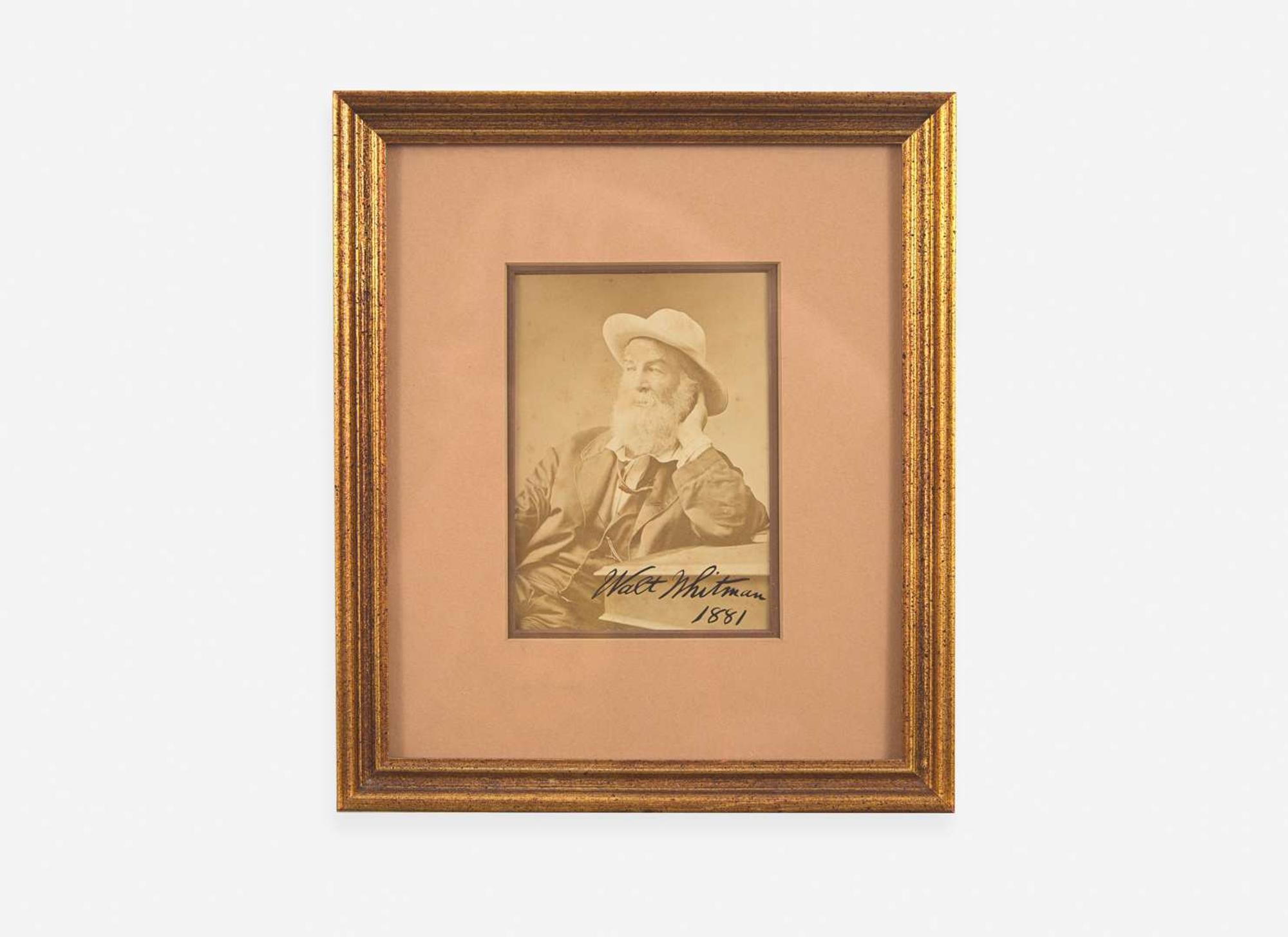 [Literature] Whitman, Walt: Signed Photograph