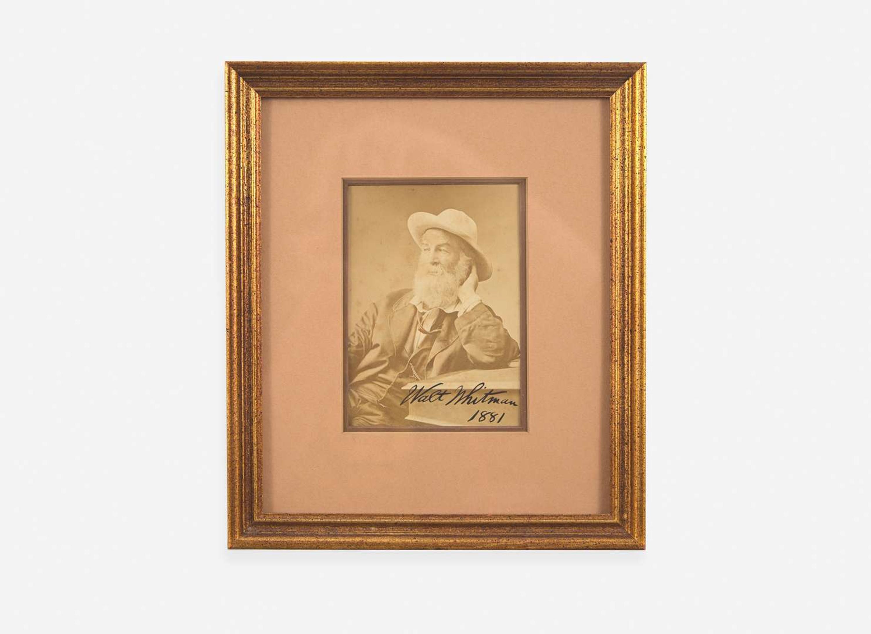 [Literature] Whitman, Walt: Signed Photograph
