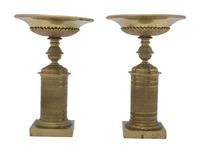 A Pair of French Neoclassical Brass Tazze