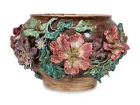 A French Barbotine Majolica Vase
