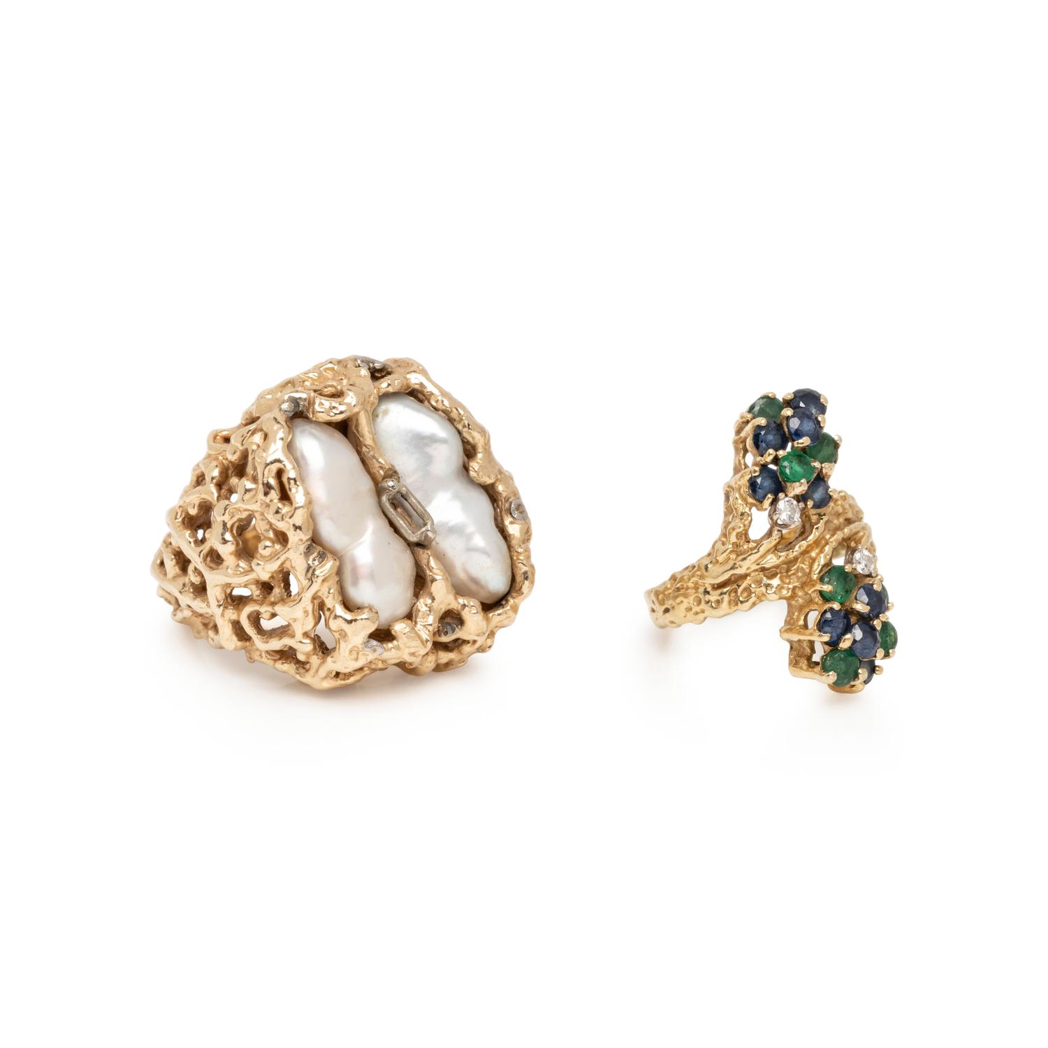 COLLECTION OF GEMSTONE RINGS