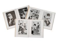 [UKIYO-E] A group of reference works about Japanese Ukiyo-e, comprising: