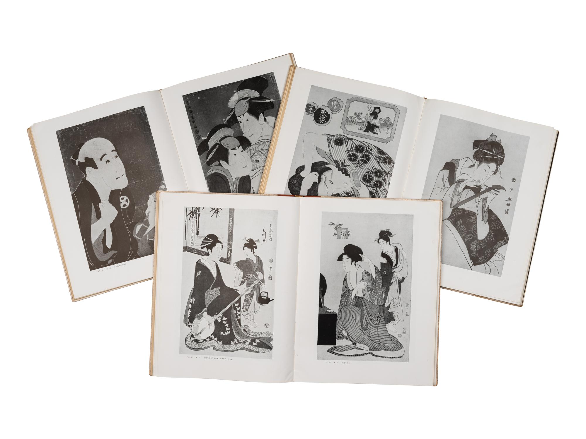 [UKIYO-E] A group of reference works about Japanese Ukiyo-e, comprising: