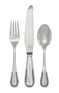 A Danish Silver Flatware Service, Georg Jensen, Copenhagen, Viking (Nordisk) pattern, comprising 12 butter spreaders 12 salad forks 12