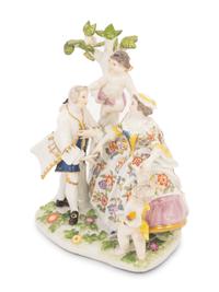 A Meissen Porcelain Figural Group of The Elopement