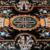 A Renaissance Revival Oak and Pietra Dura Top Table