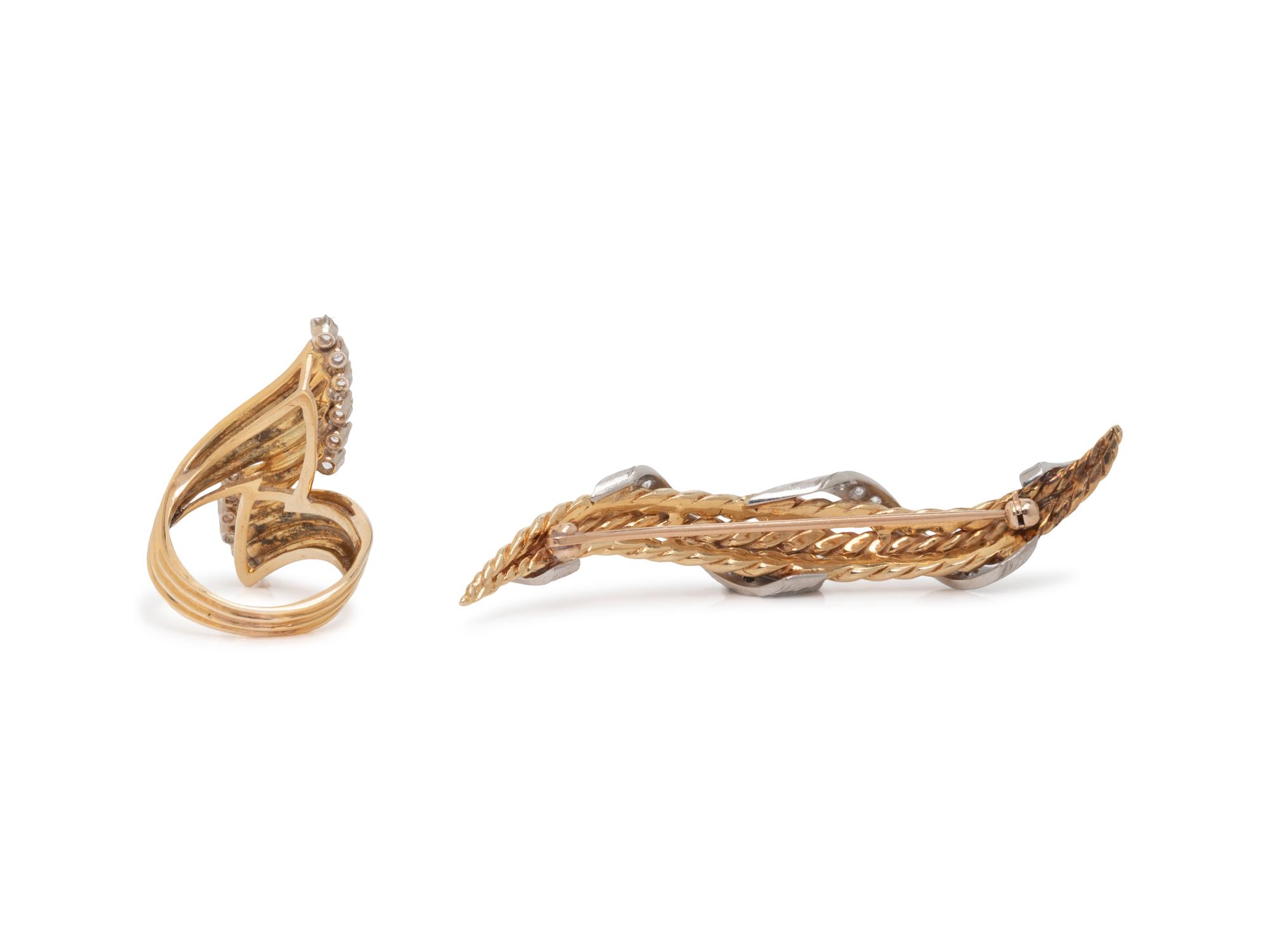 COLLECTION OF YELLOW GOLD AND DIAMOND JEWELRY