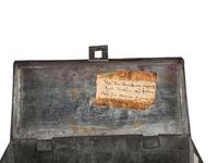 Two Polychrome and Stenciled Toleware Boxes