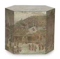 A Philip and Kelvin LaVerne Lo Ta Hexagonal Cube Side Table